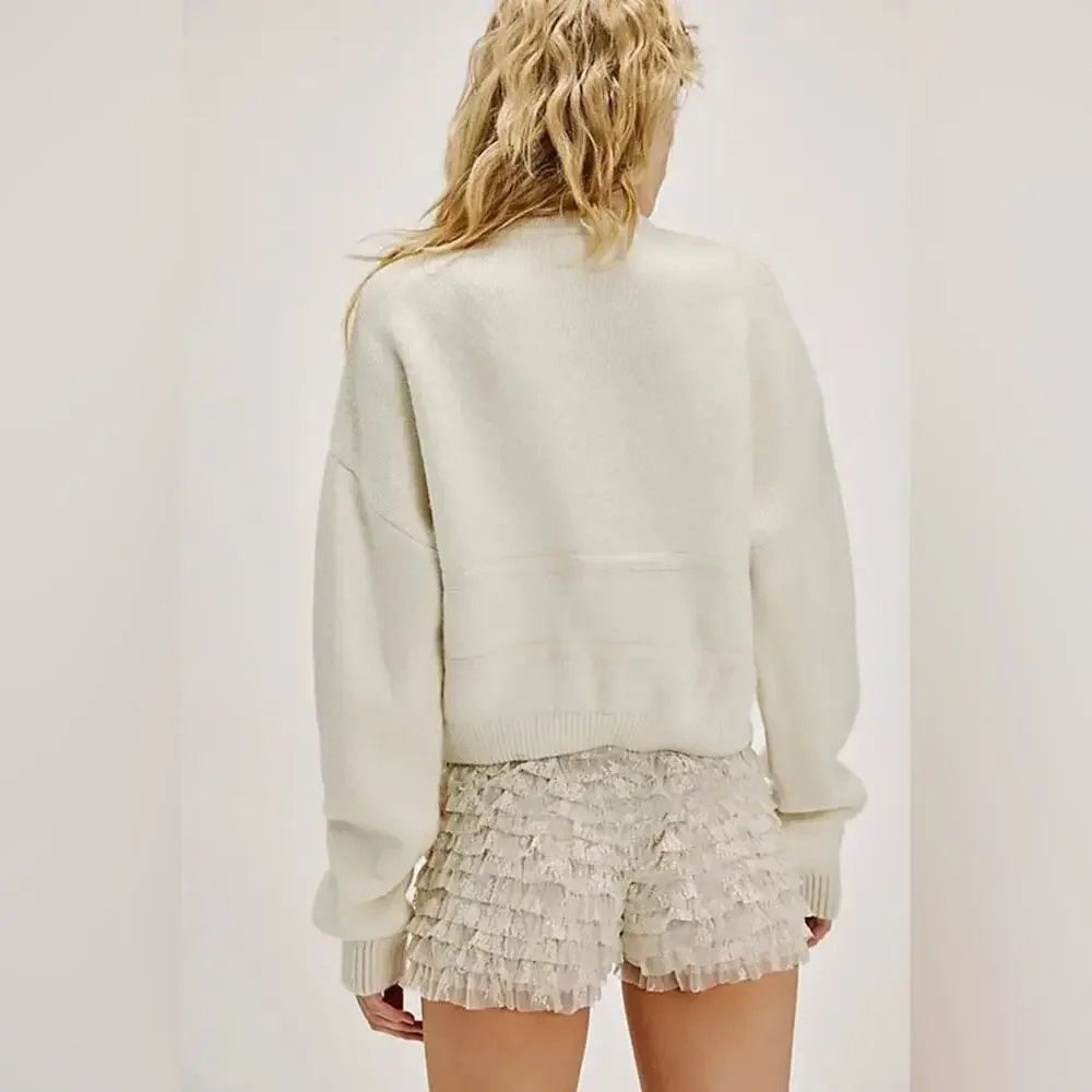 Free People Bow Cardi Ivory
